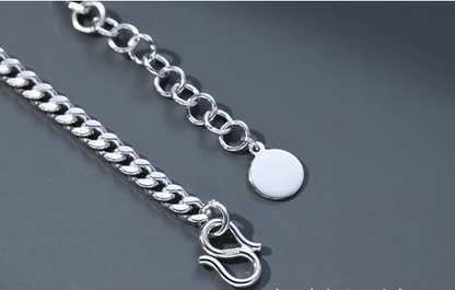 Vintage Thai Silver Bracelet for Men's Fashion